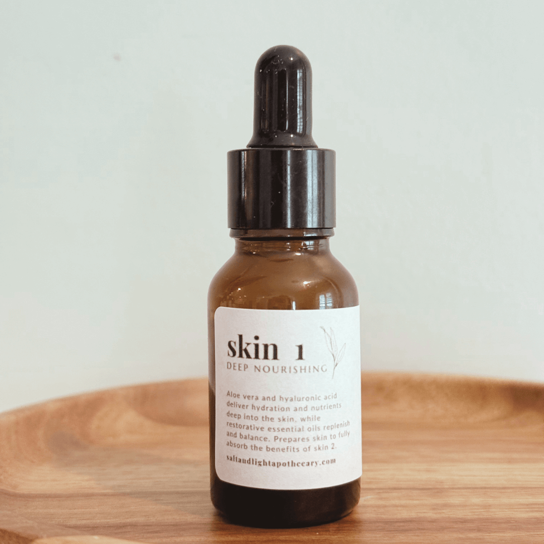 Skin 1 Deep Nourishing Serum label