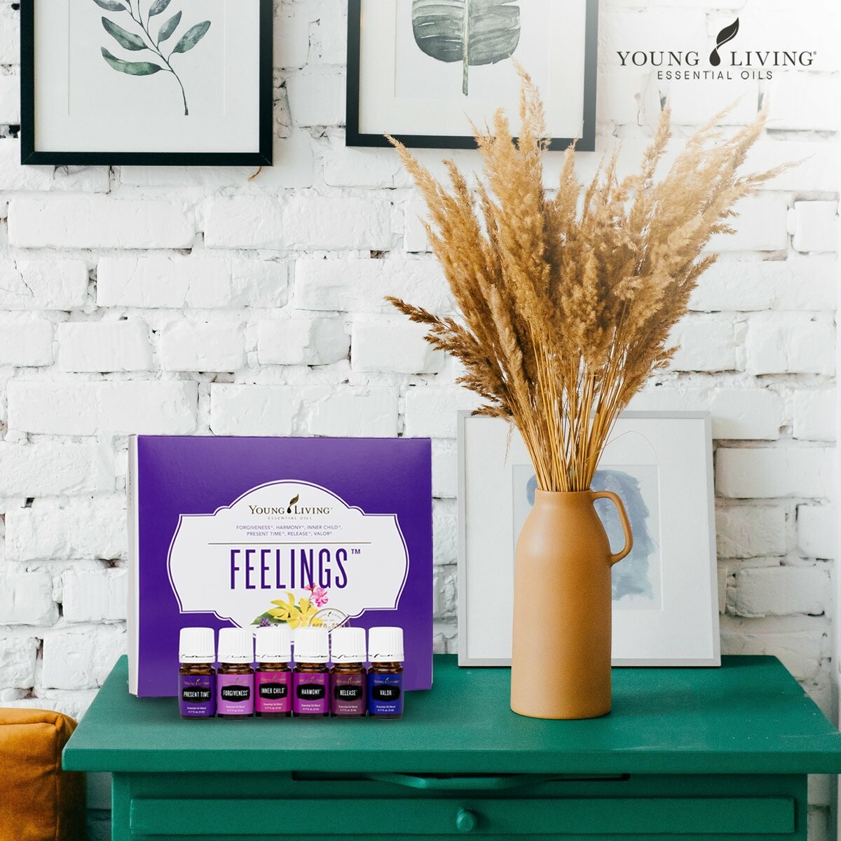 The feelings kit from Young Living features six blends of essential oils designed to work synergistically to help release unwanted emotions and embrace an emotionally secure future!