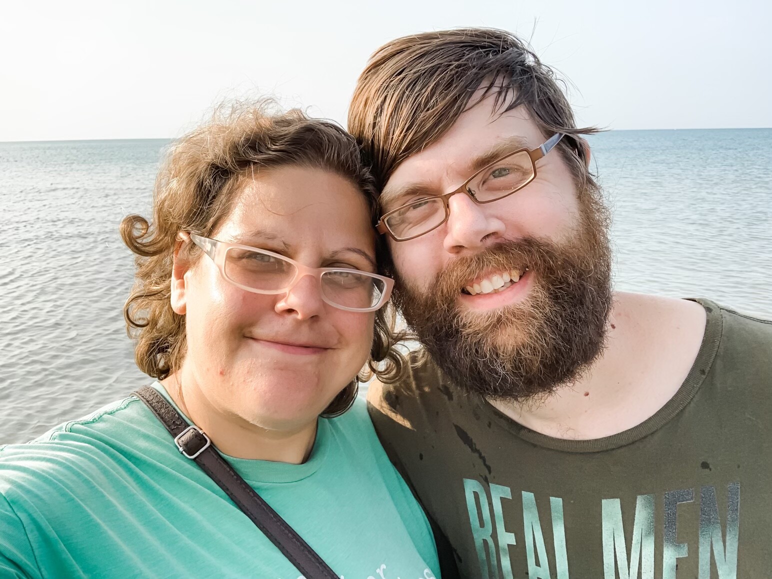 Sam & I together up on Lake Michigan, our happy place