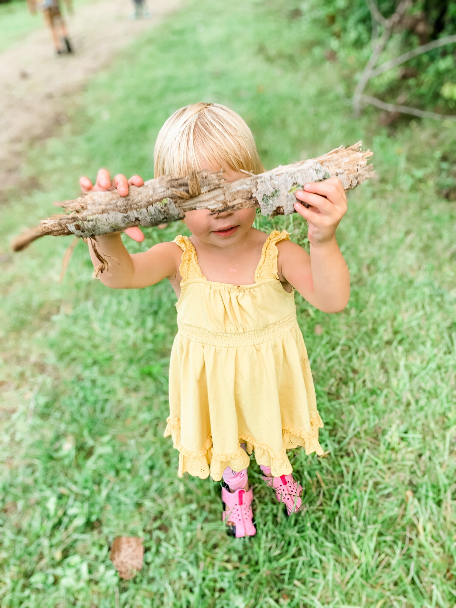 I love this photo of Miss M, because I don’t have to hide her identity! She’s used her “barky boat” (Bluey fans will know what that is) to cover her face! In the state of Indiana, kids in foster care must have their identities protected unless birth parents consent to their photos being shared.