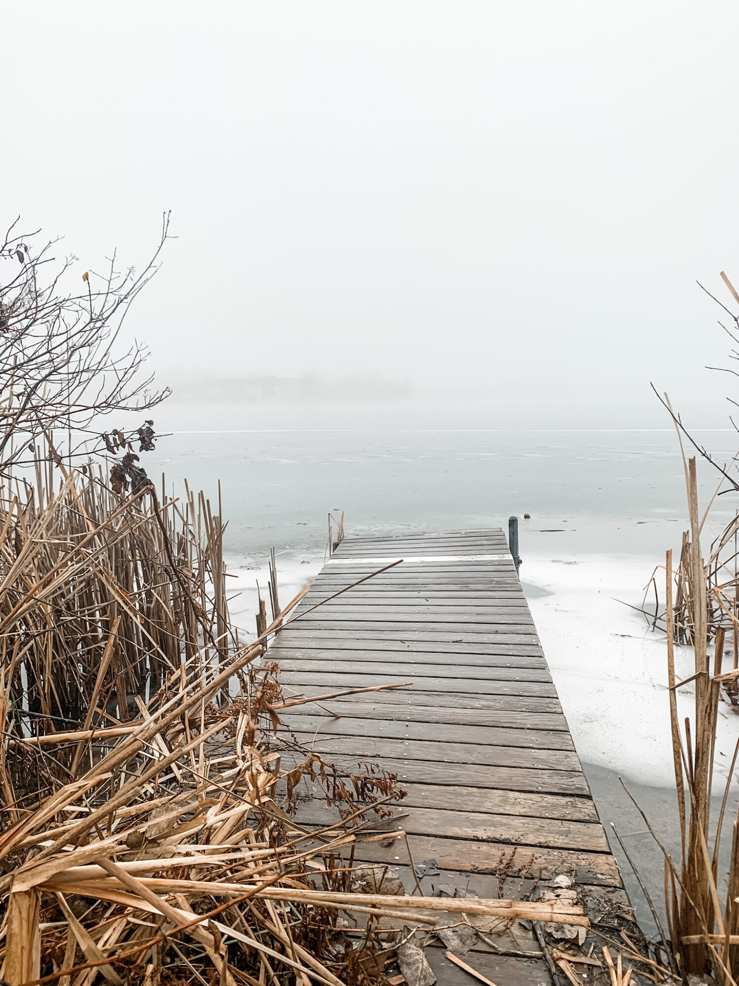 I just had to share this photo of the fog over the lake. It’s not very often you can barely see across Lake Wawasee, even if it is the biggest natural lake in Indiana.