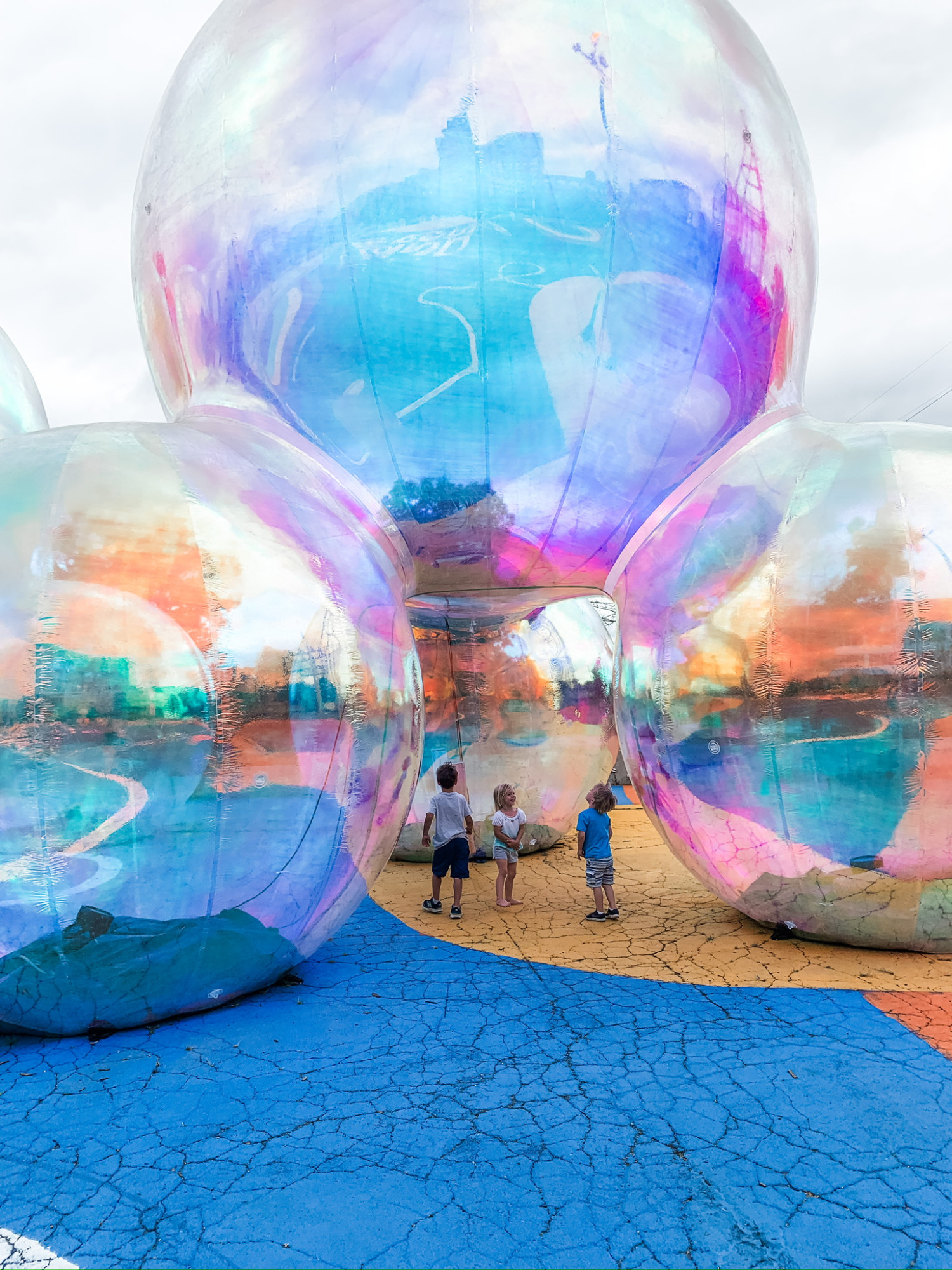 Exploring interactive sculptures in Downtown Grand Rapids earlier this summer!  