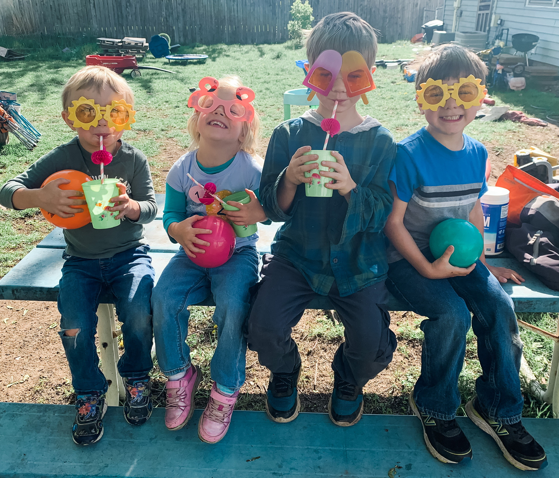 Feeling goofy at the start of summer! Sometimes changes for the fun, like new flamingo cups, can encourage positive feelings towards food!