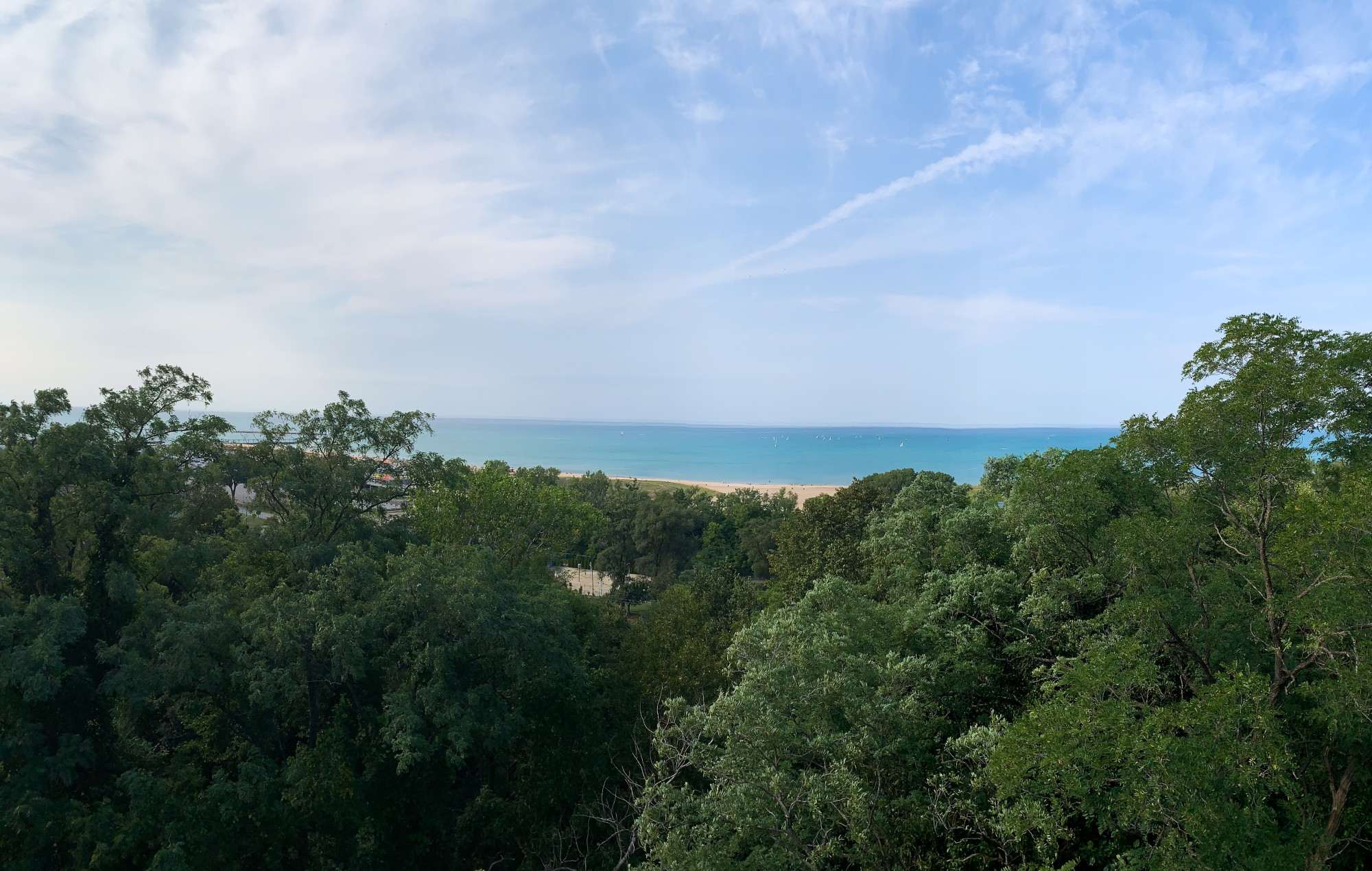 One fun part of the zoo is the tower you can climb, on top of the hill. It gives a wonderful view of Lake Michigan, if you are up for the 3 flights of stairs, that is!