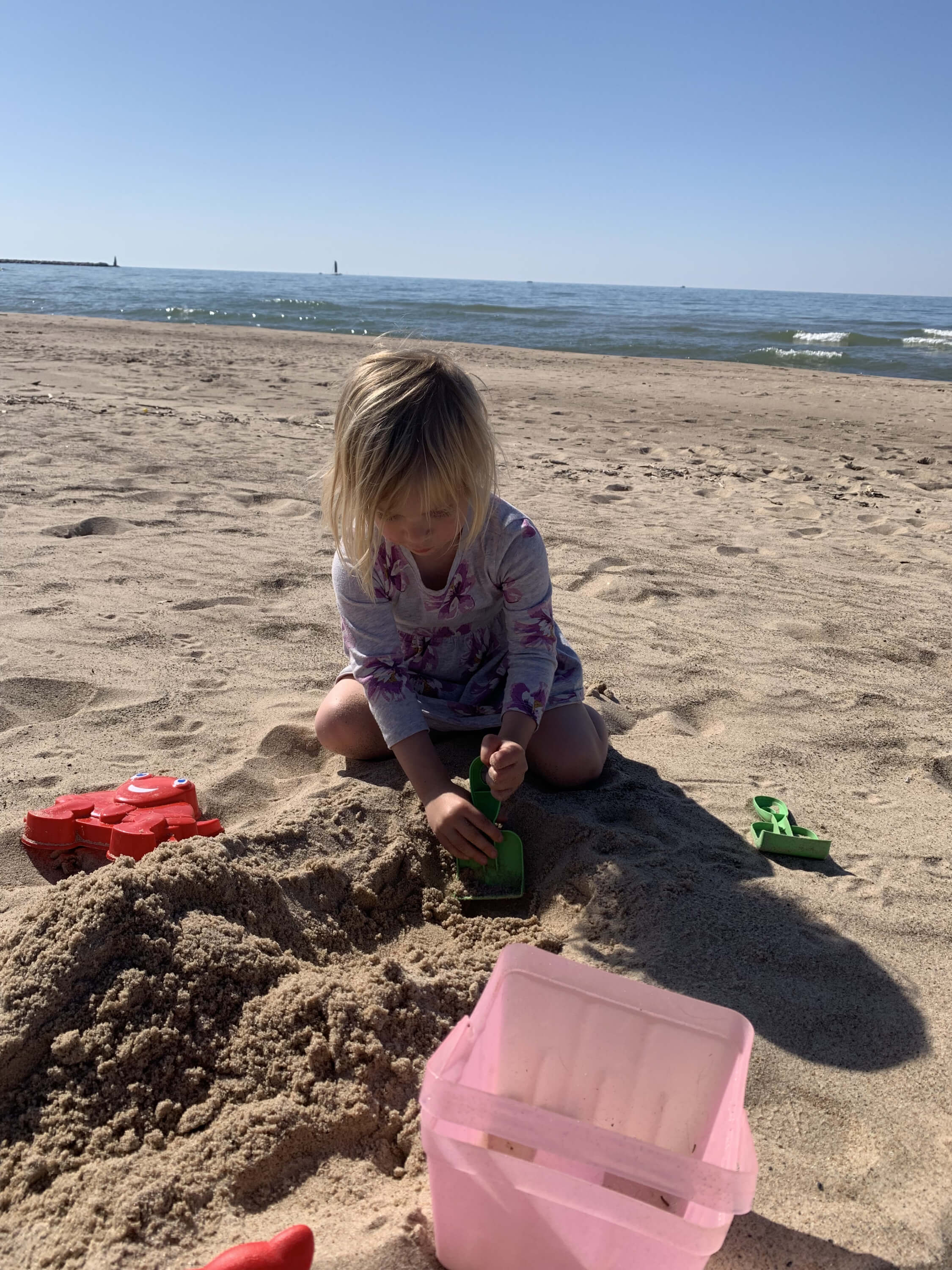 My kids are equally happy in the backyard or at the beach, but since sand is such an important heavy work tool, these mesh sand bags are a must for our home now!