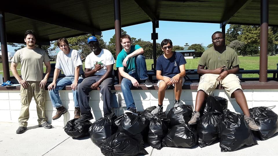 Our "post" teen young adult squad after a beach clean up event