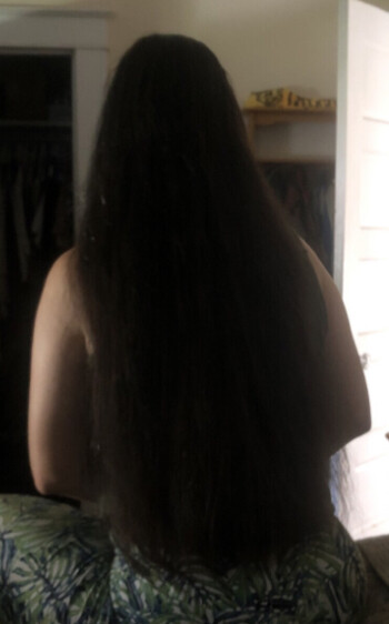 Literally waist-length hair