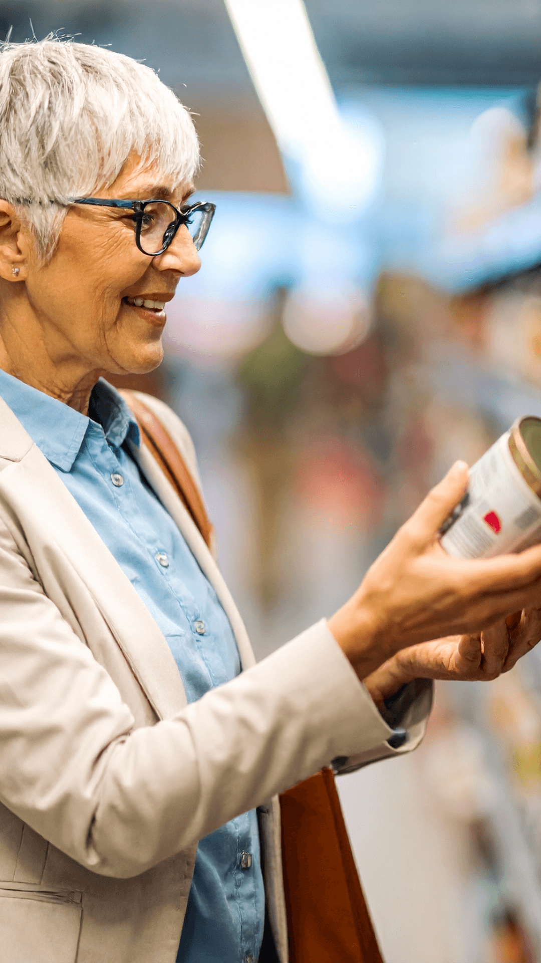  Woman reading labels for endocrine disruptors