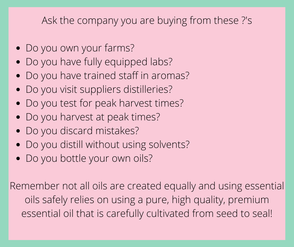 questions to ask your essential oil company