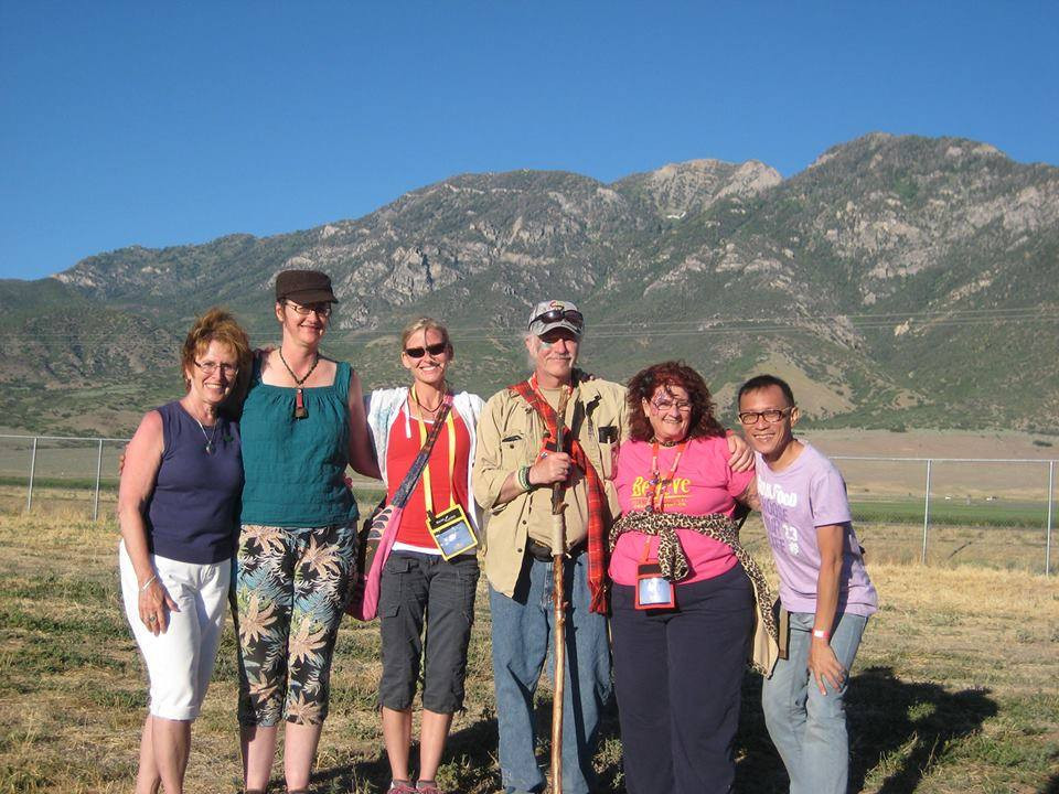 Image may contain: 6 people, including Patricia O'Connell, people smiling, people standing, mountain, sky, outdoor and nature