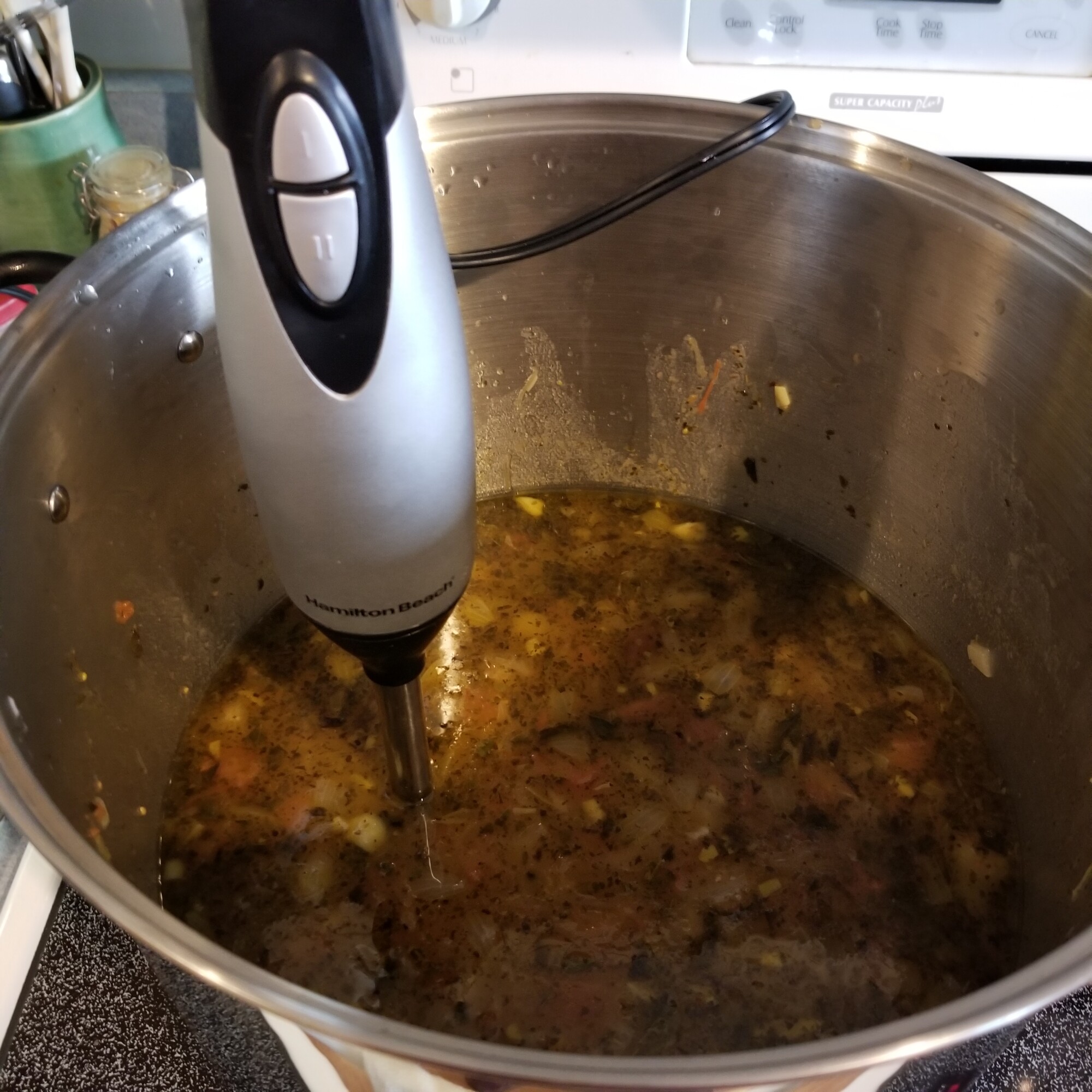 immersion blender in soup