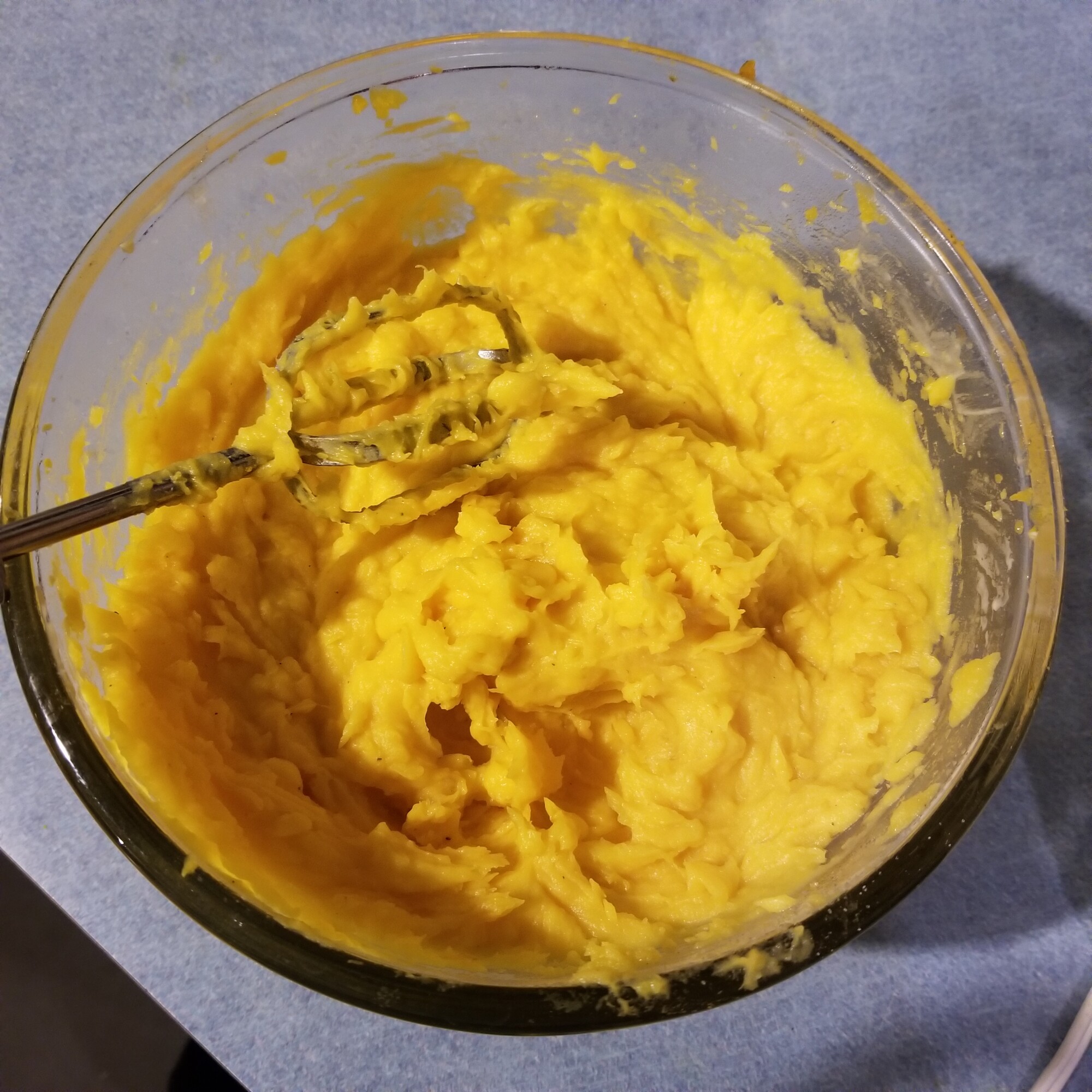 whipped squash in bowl