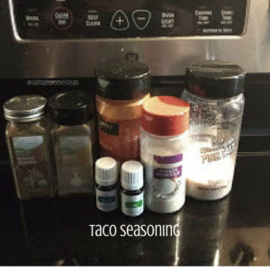 Ingredients to make your own taco seasoning