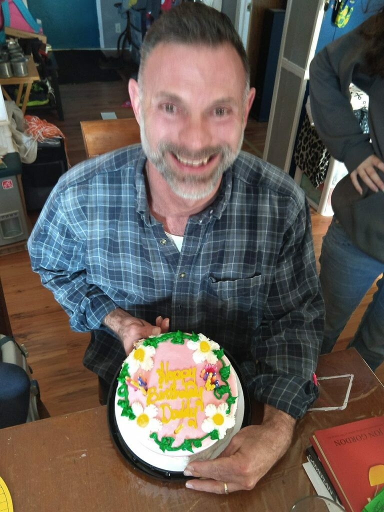 Curtis with his birthday cake