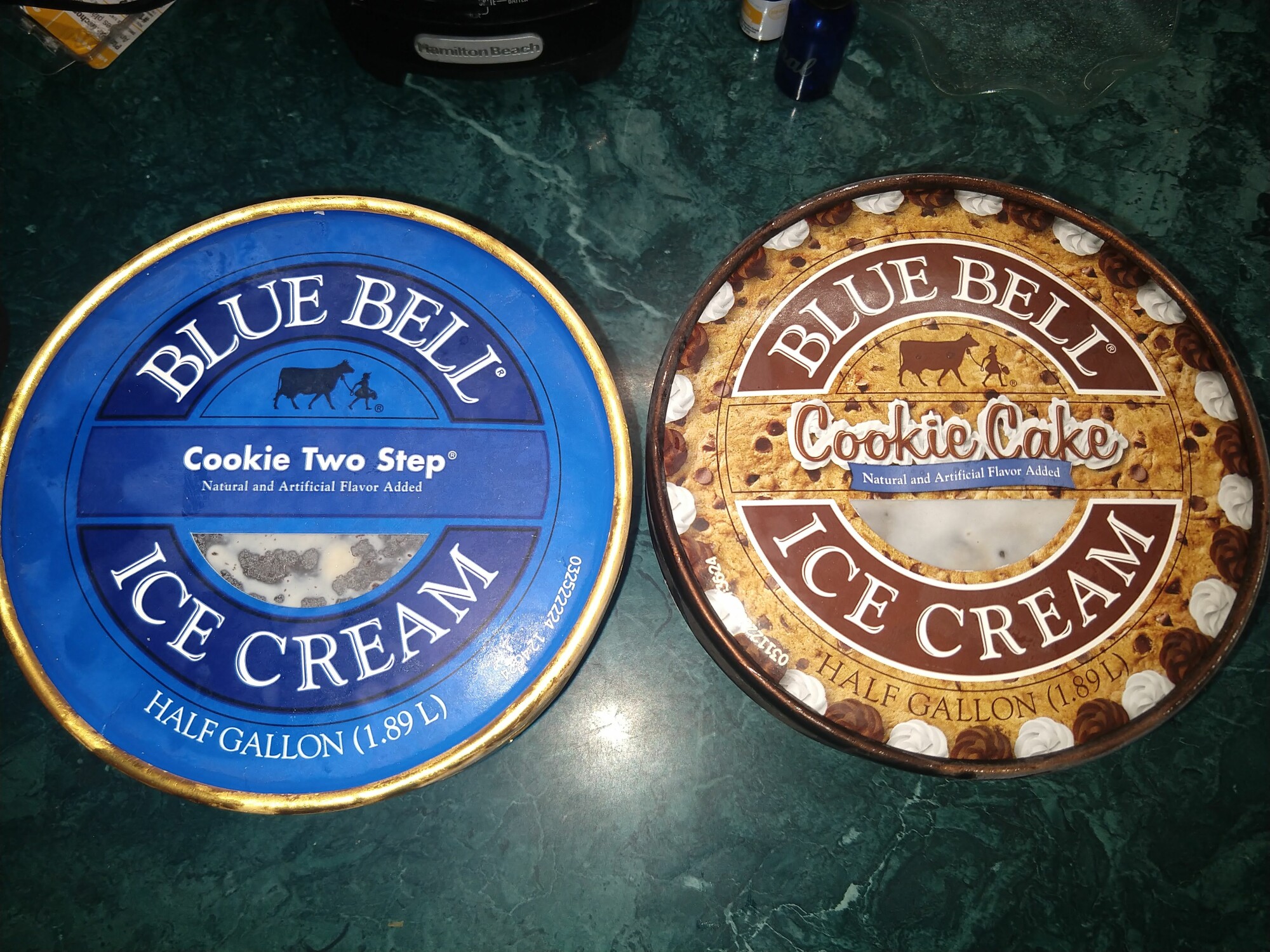 Blue Bell Ice Cream Containers