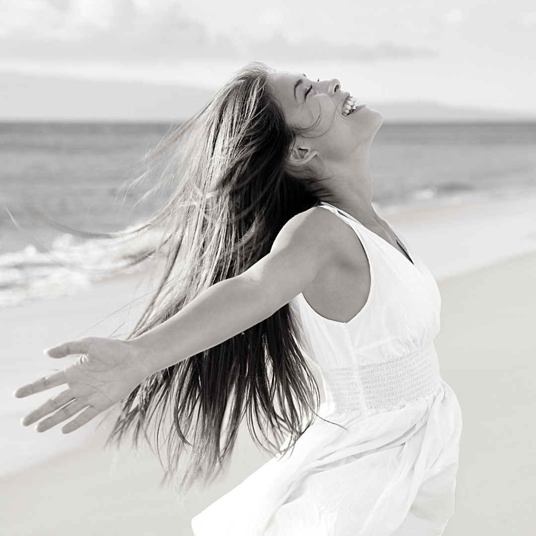 Woman standing in her freedom