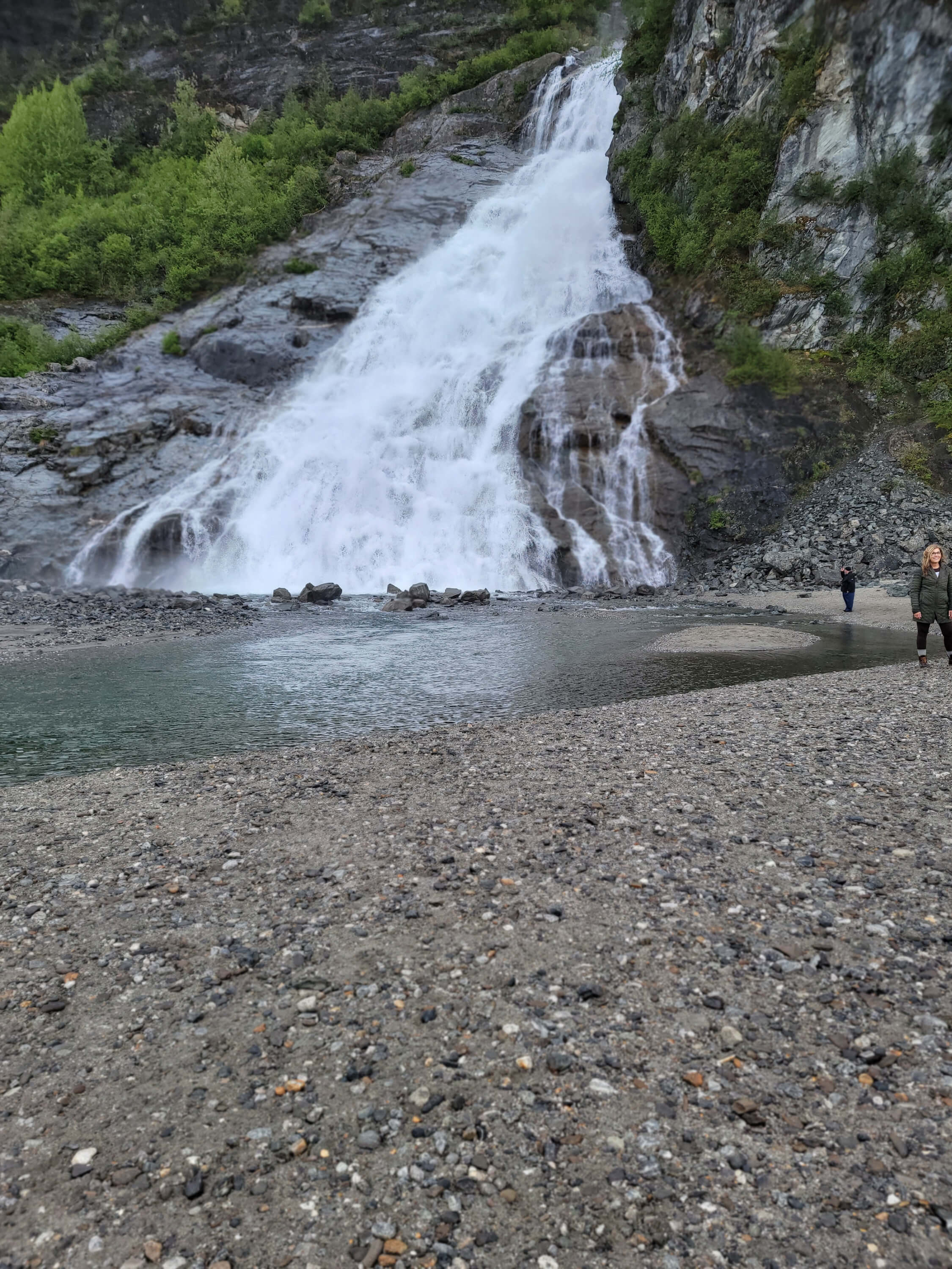 Waterfall at Mendenhall Glacier