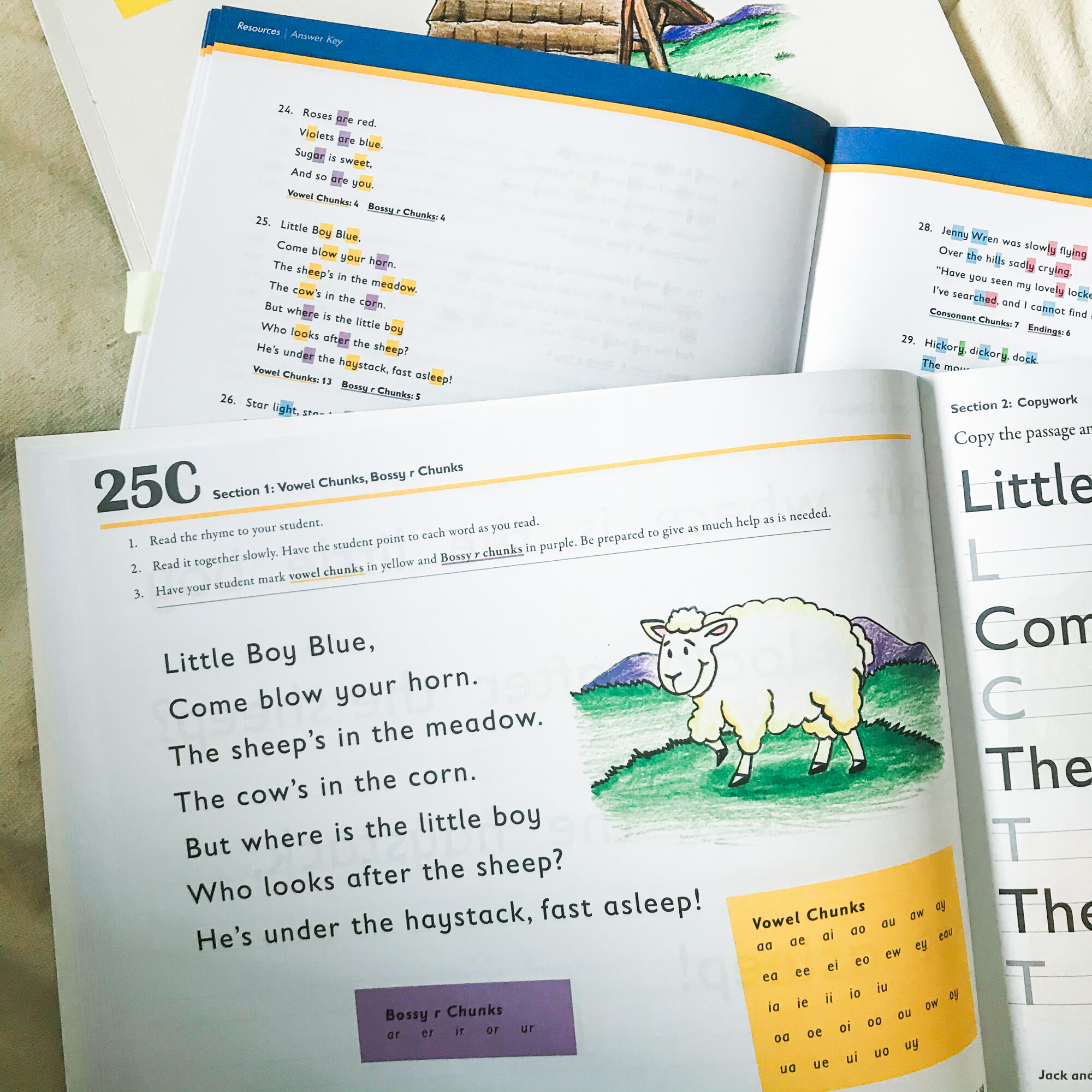 first grade spelling curriculum example with answers shown