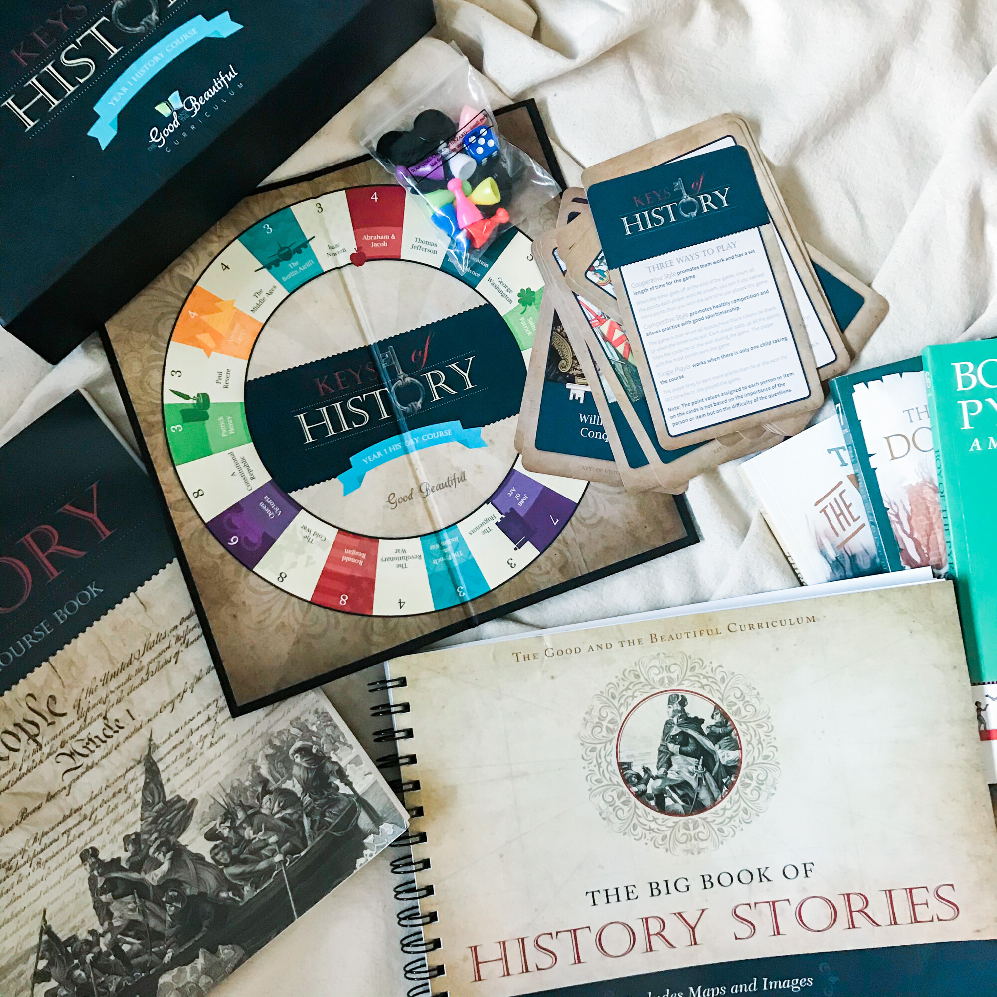 homeschool history curriculum with game shown