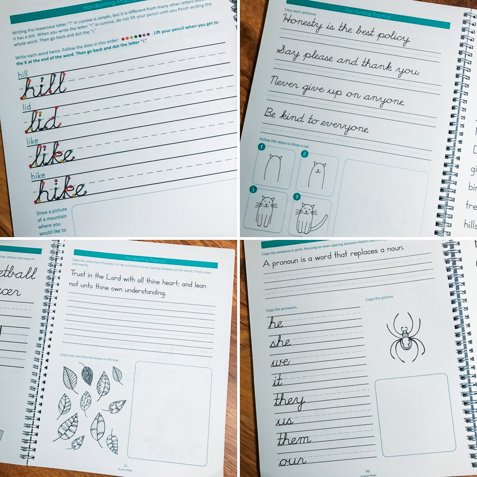 the good and the beautiful handwriting level 4 homeschool curriculum with four examples