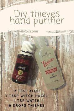 DIY home made hand sanitizer with essential oils.