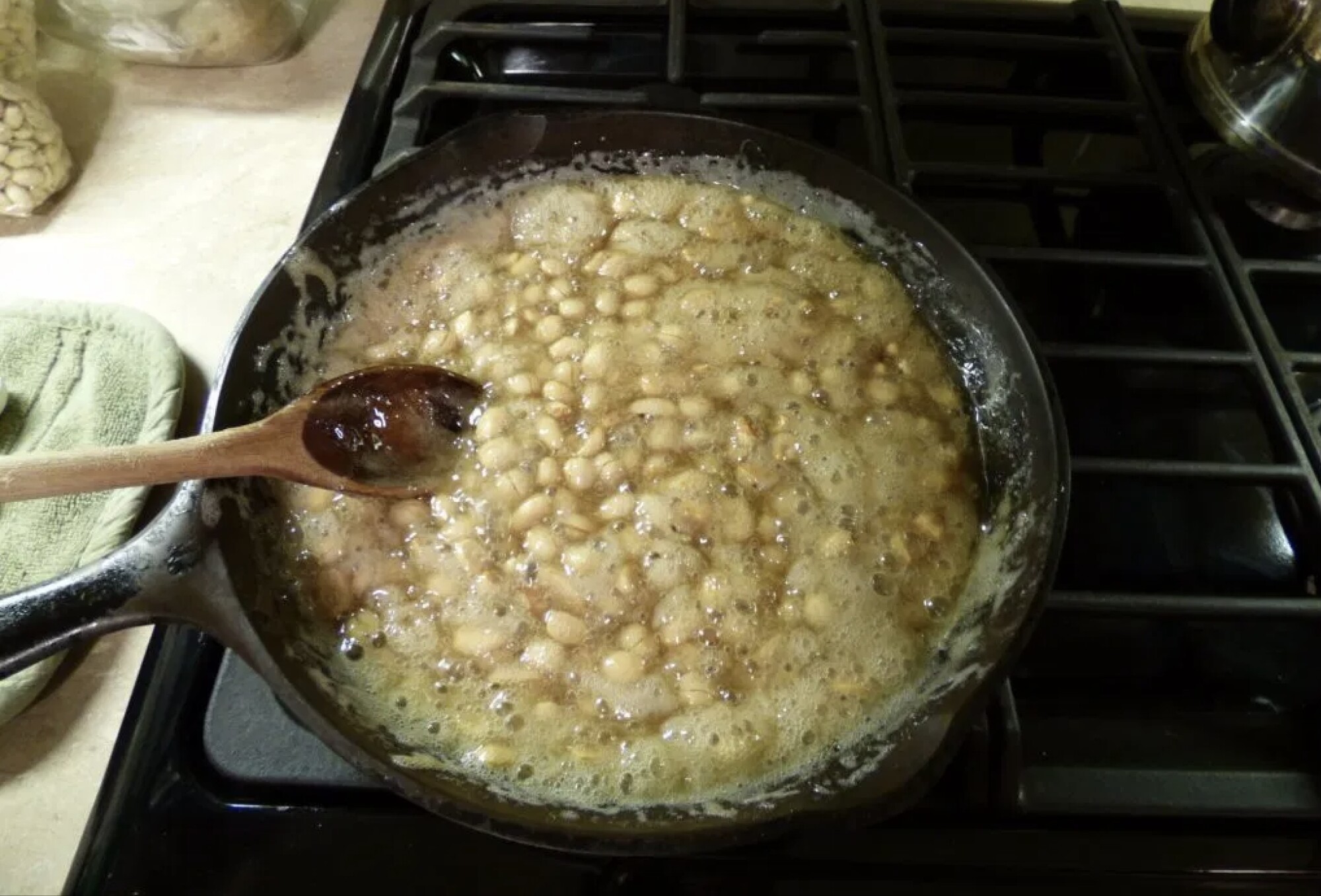 Cast Iron Skillet Peanut Brittle Recipe Deb's Sweet Country HomeDeb