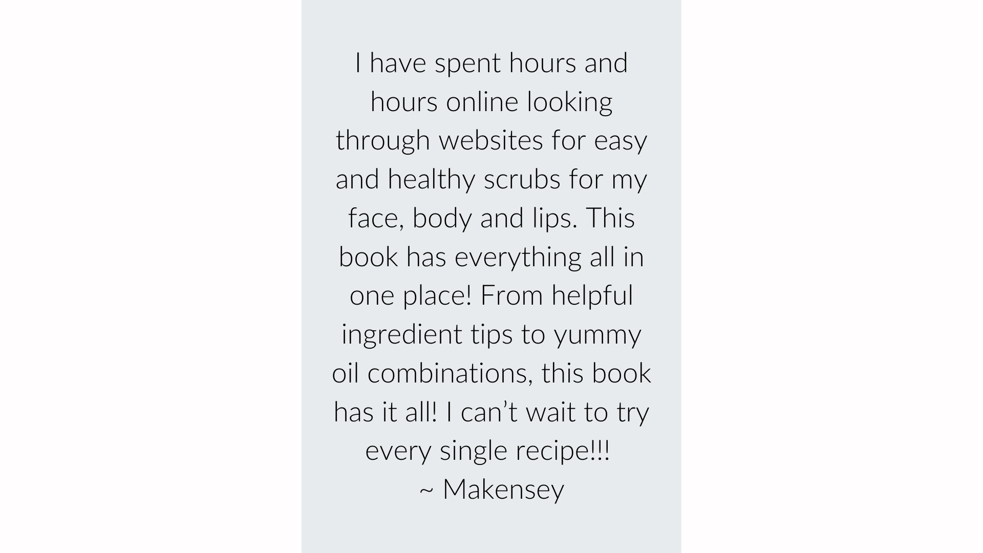 review about body scrub book