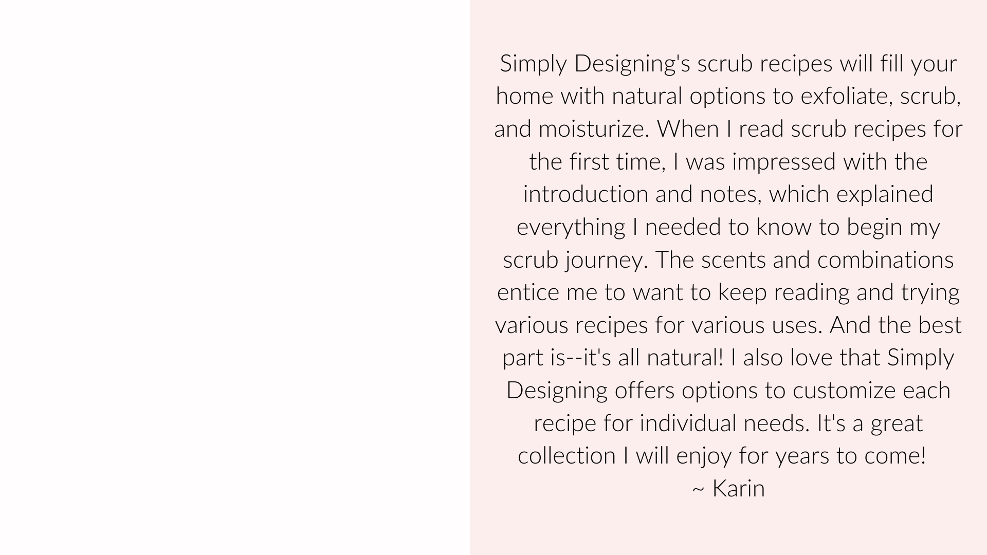 testimonial and review about scrub book