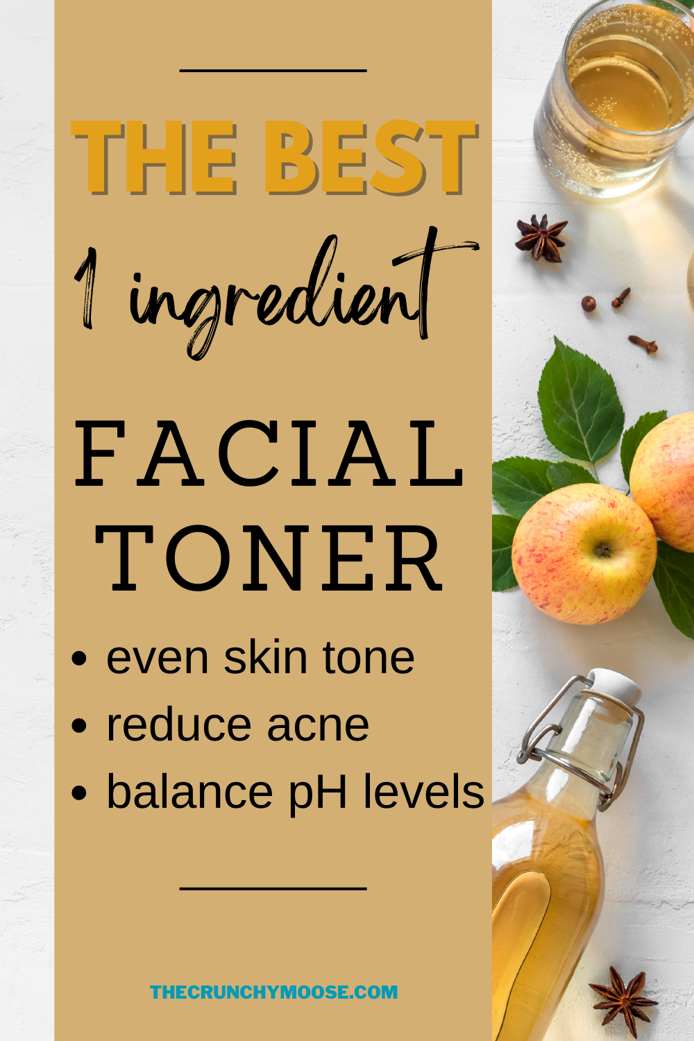 natural facial toner with apple cider vinegar