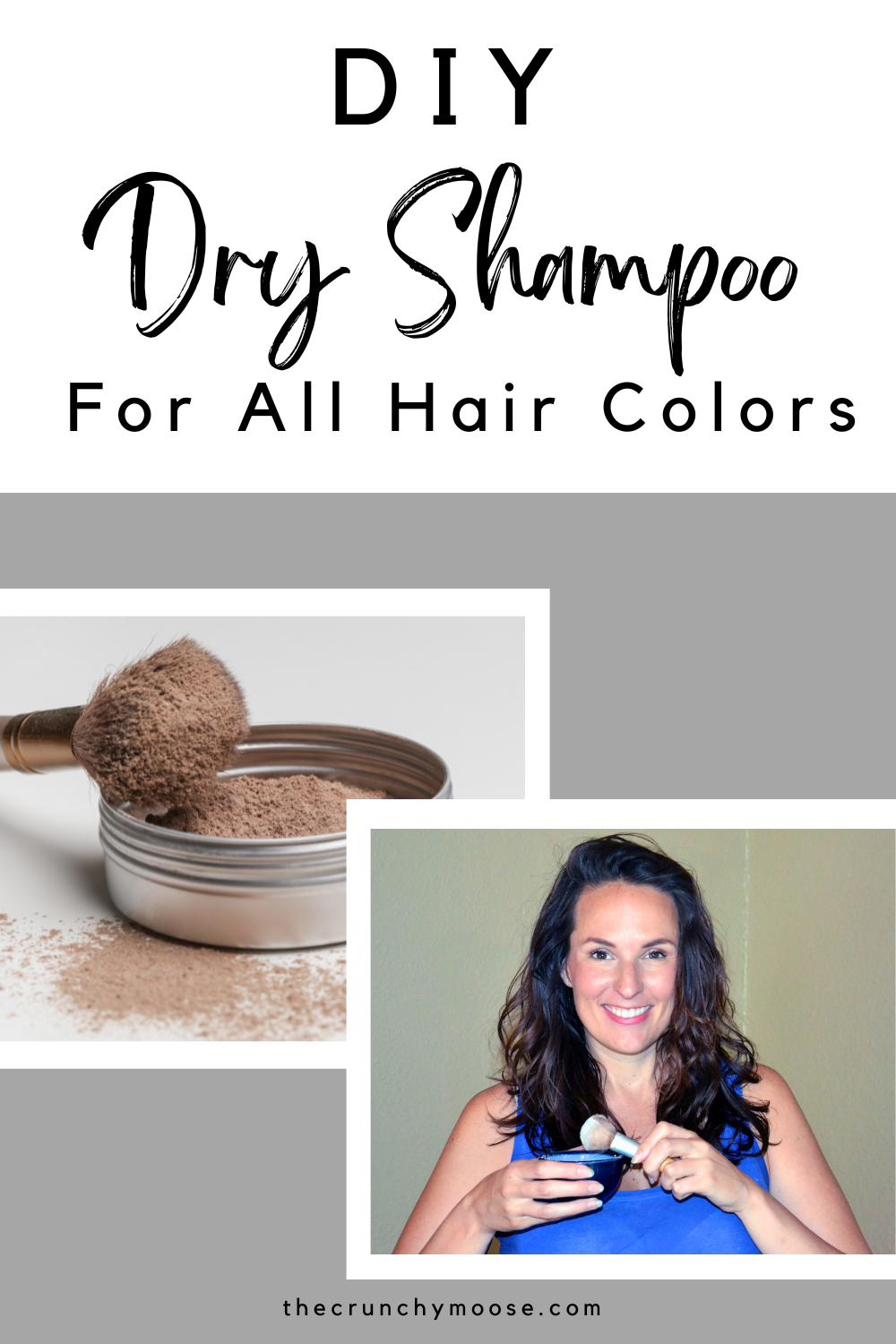 how to make diy dry shampoo for brown brunette blonde red hair
