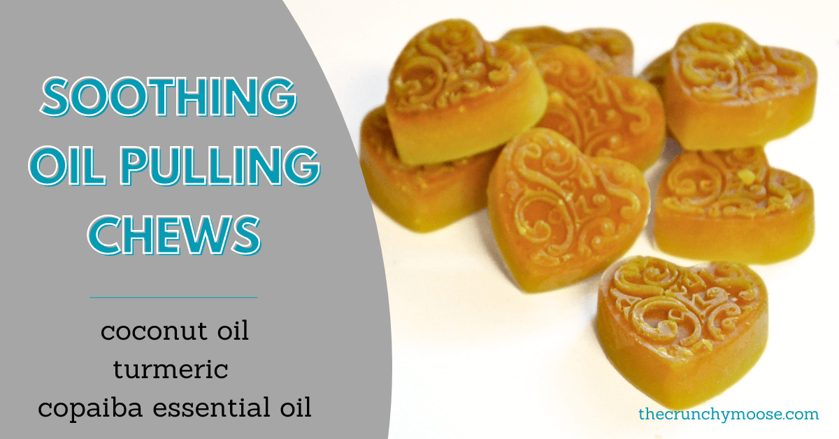 soothing oil pulling chews with turmeric to whiten teeth
