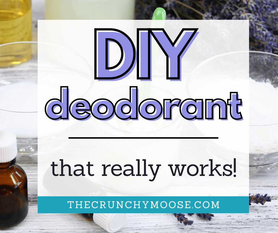 diy deodorant with baking soda, coconut oil, and essential oils