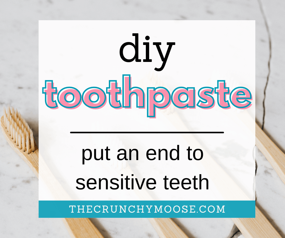 diy toothpaste for sensitive teeth with coconut oil, baking soda, and essential oils