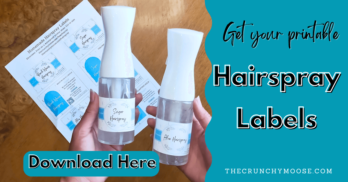  free printable diy hairspray labels