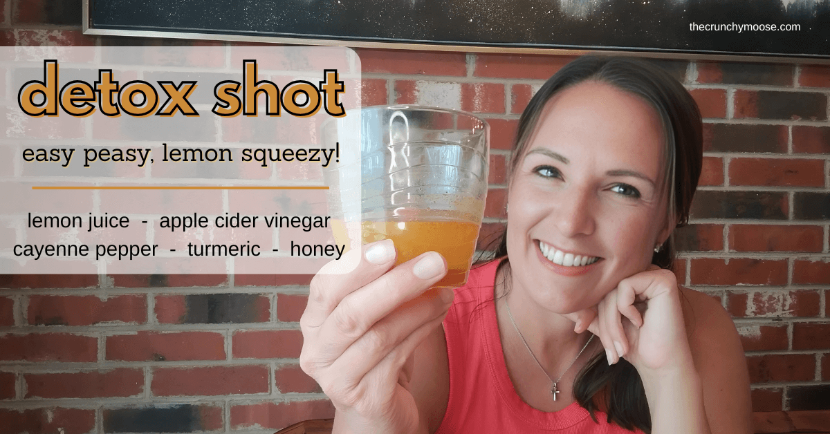 morning detox shot with apple cider vinegar and lemon juice