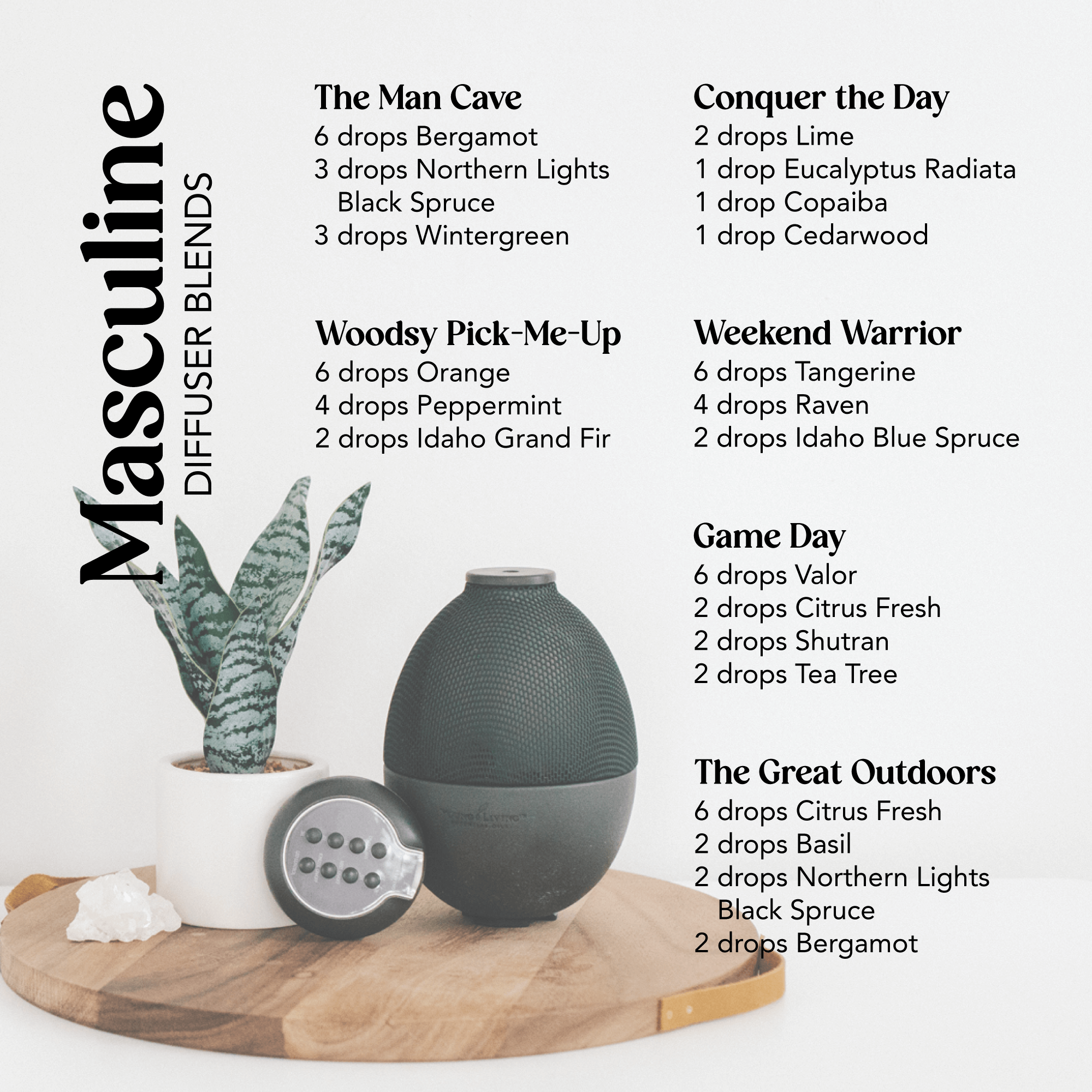  Masculine Diffuser Blends
