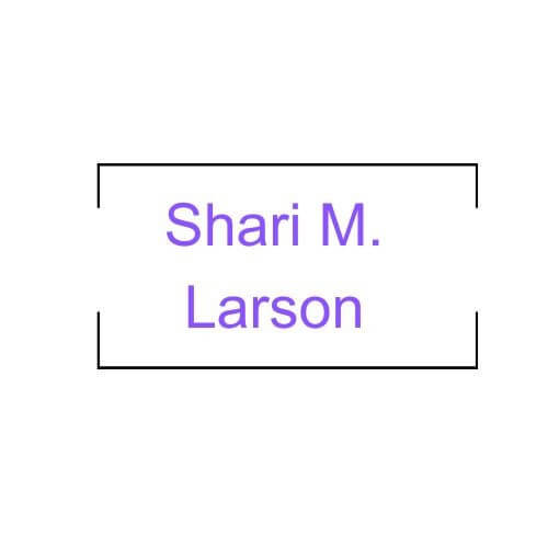 A black rectangle with purple textDescription automatically generated