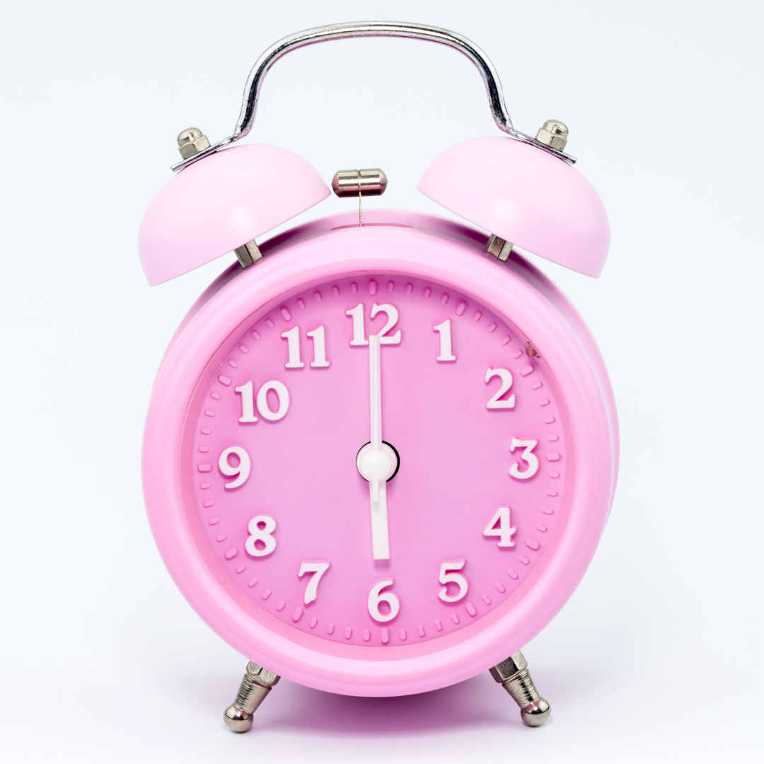 pink clock