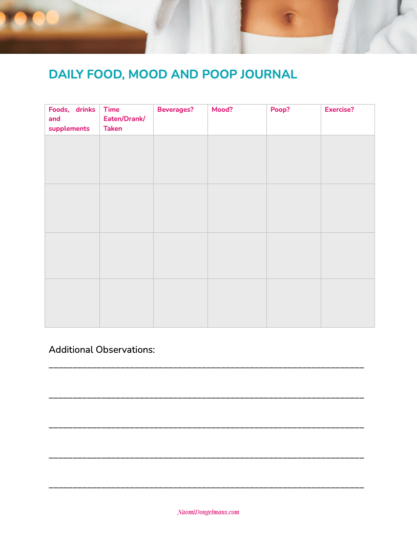 beautiful food mood poop journal