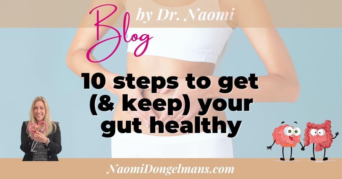 Happy individual showing improved health after following the ten steps to get (and keep) your gut healthy