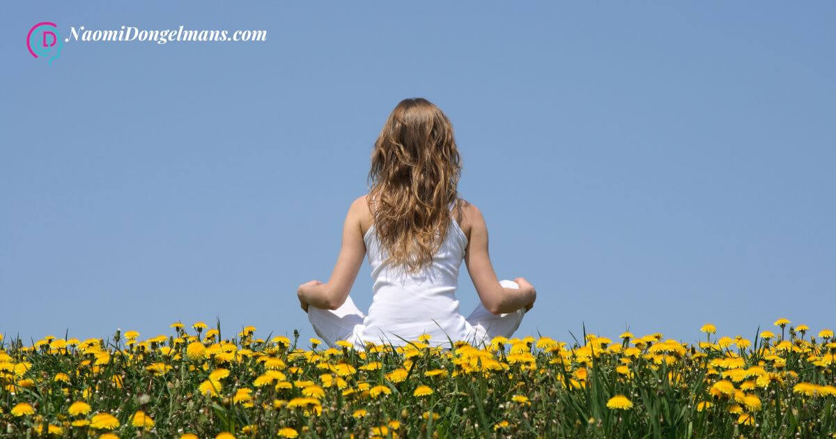  Someone enjoying nature, perhaps sitting on a park bench with trees and sunlight, to represent getting more fresh air.