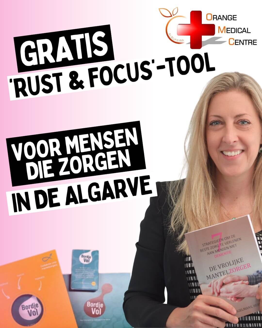 Blije mantelzorger met haar moeder