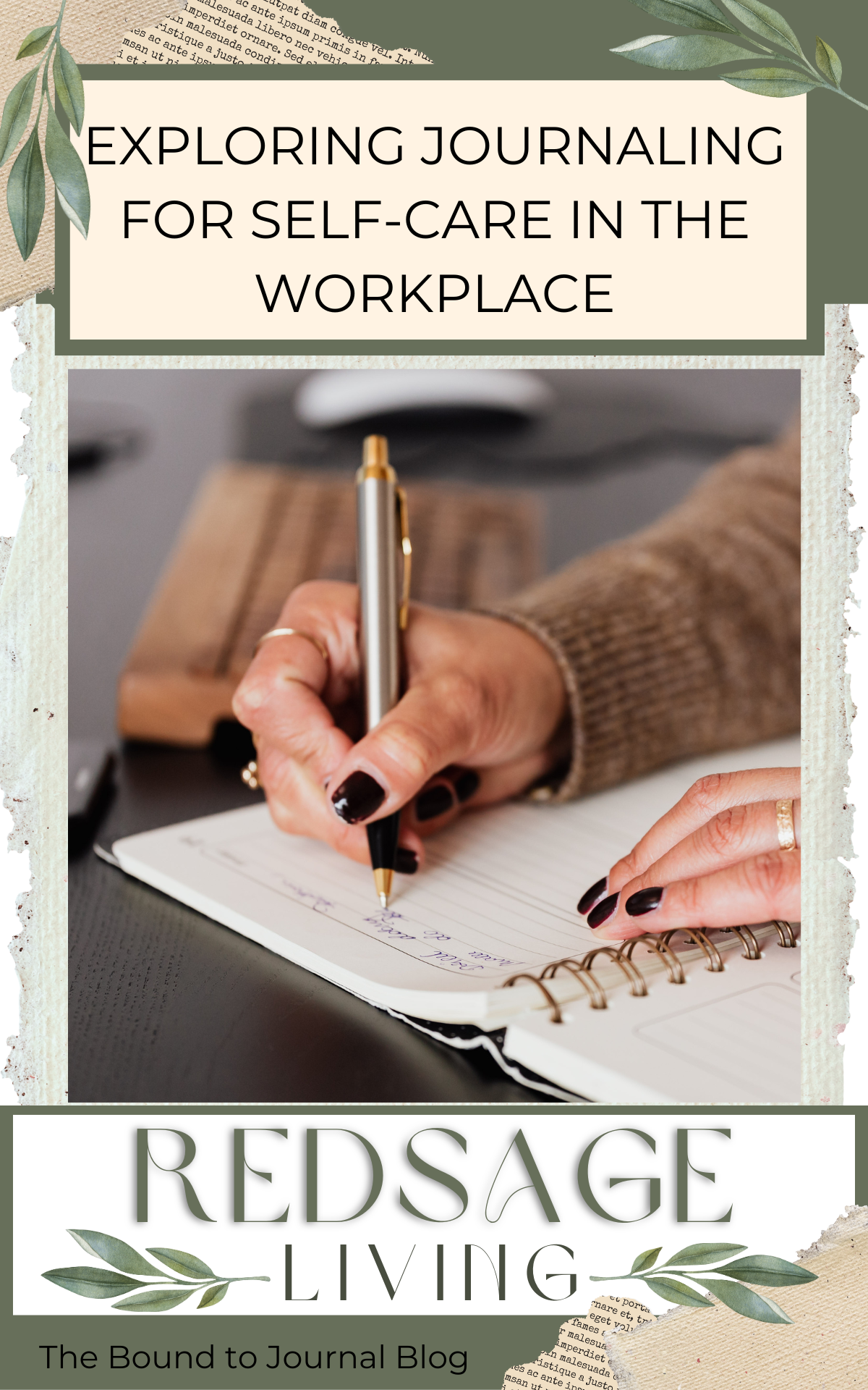 woman writing in a journal at work desk