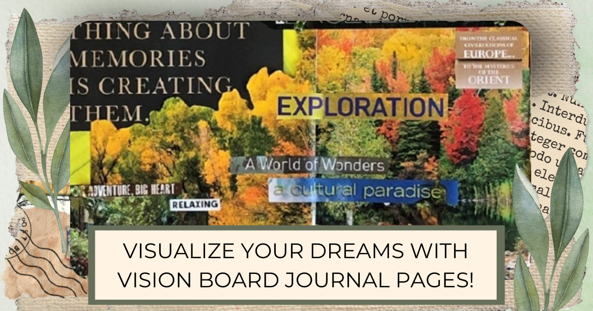 Visualize your dreams with vision board journal pages horisontal title image