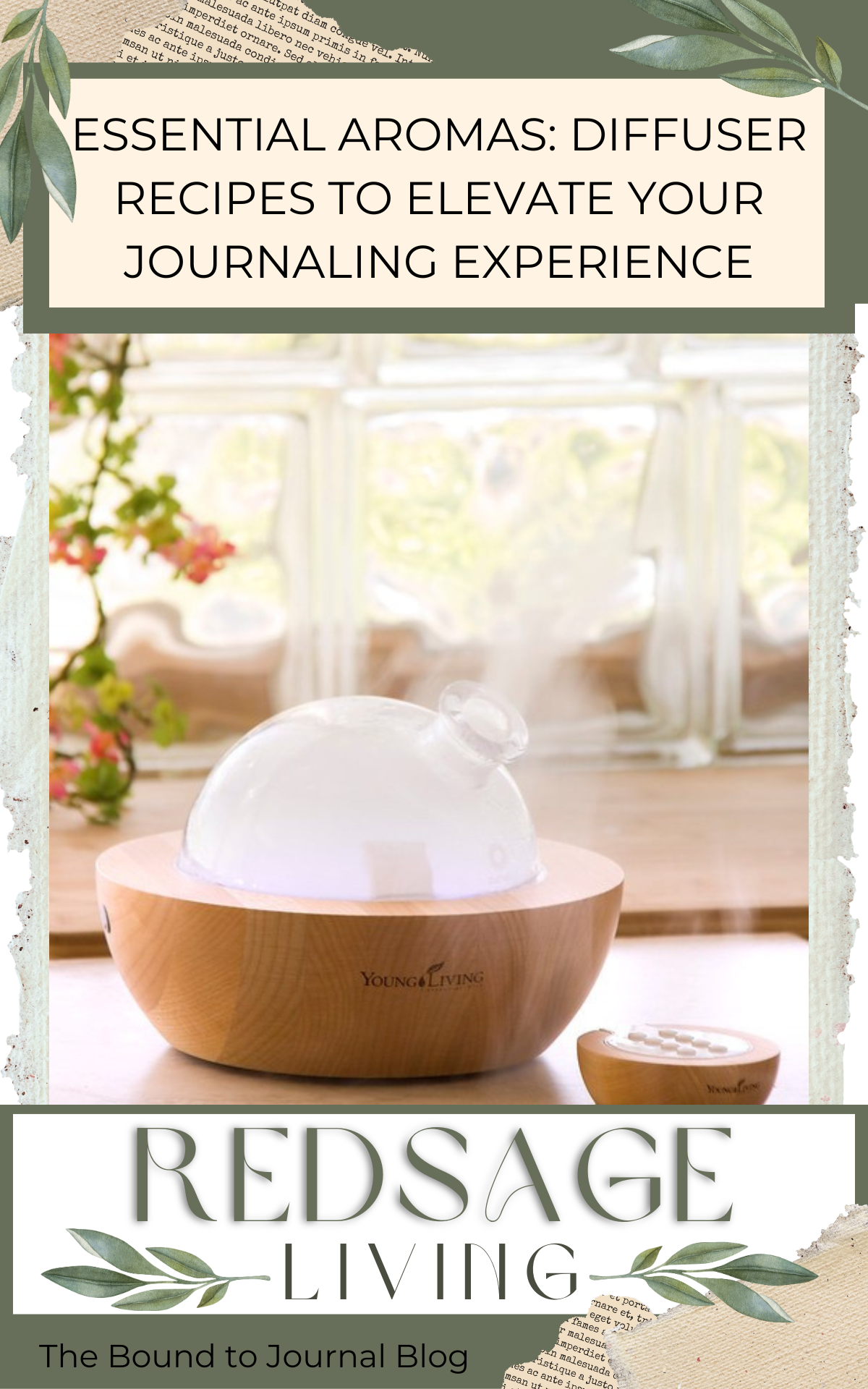 t Essential Aromas: Diffuser Recipes to Elevate Your Journaling Experience" vertical