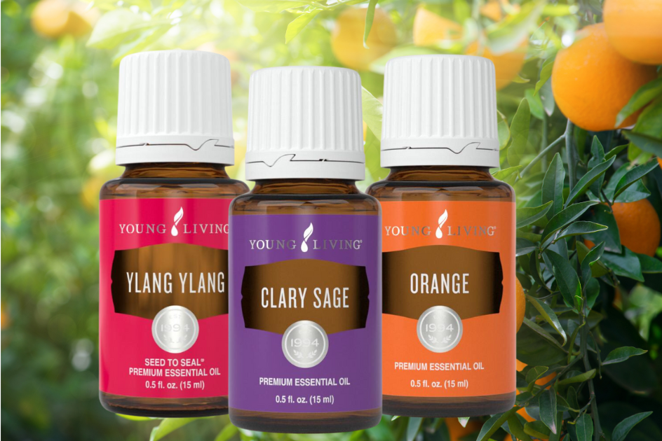 Ylang Ylang, Clary Sage, and Orange Young Living essential oils to support inner harmony and reflective journaling
