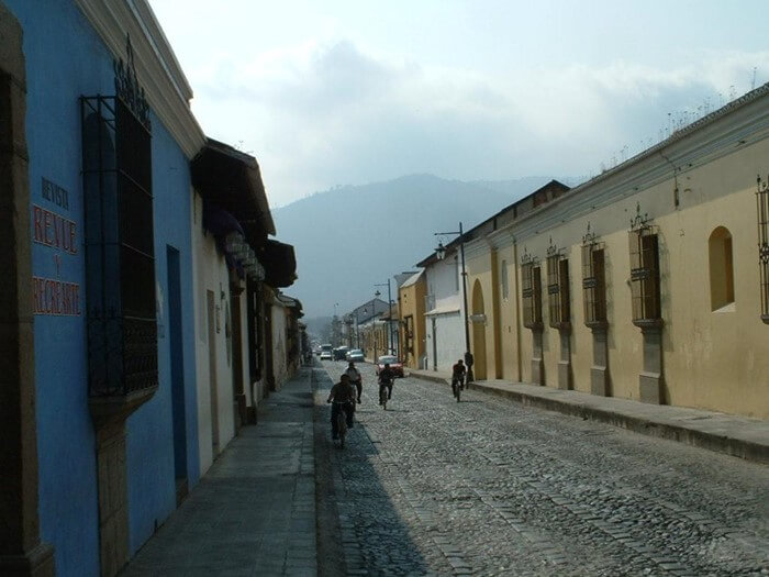  Antigua: Looking down a cobbled street for a Bound to Journal blog post titled Never There Long - A Journal Series: The Red Pickup Truck, Part 1 