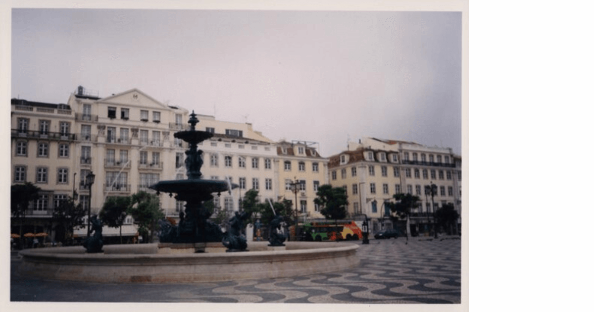  My people-watching dinner seat. That may be my hostel in the background, although I am not certain.for blog post titled Never There Long - the Iberian Peninsula, (part 2)