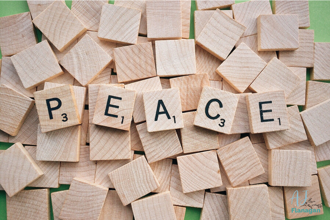 Use a mantra; peace, love