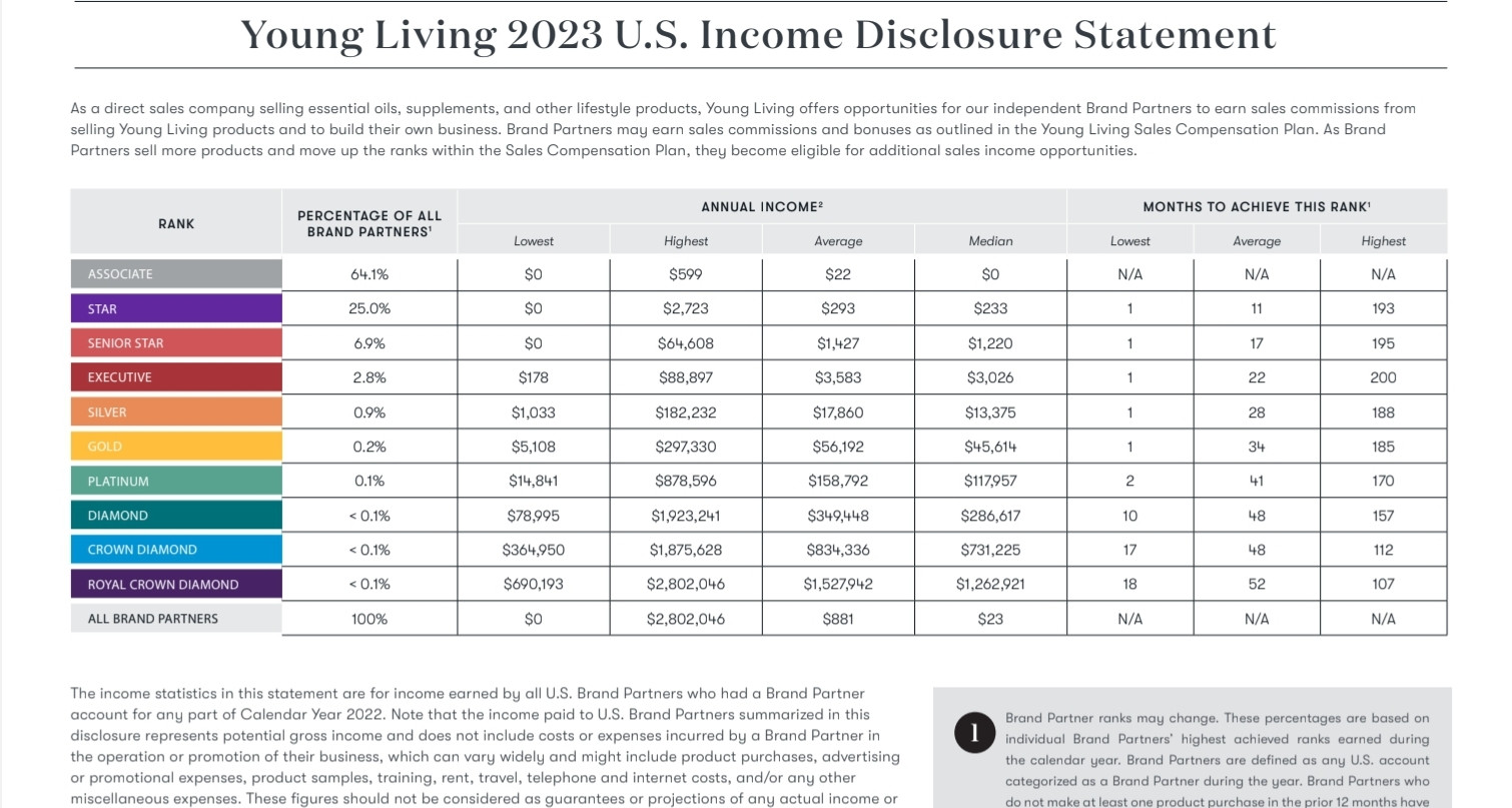 Income Disclosure Statement 